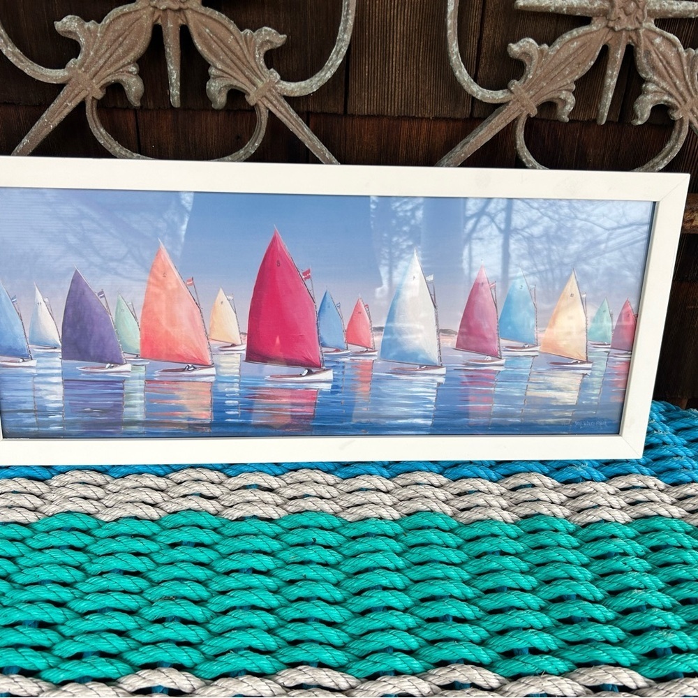 Colorful Sailboat Art Print 
“Flying Color” by Sally Caldwell Fischer - Picture 5 of 7